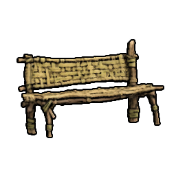 Bench with Backrest (Sticks)