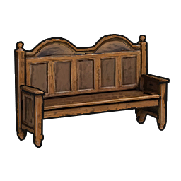 Elegant Bench with Backrest