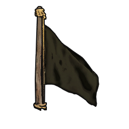 Simple Black Flagpole