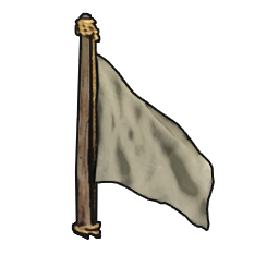 Simple White Flagpole
