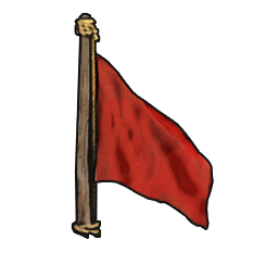 Simple Red Flagpole