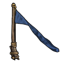 Simple Blue Flagpole