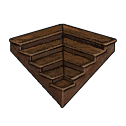 Reverse Stair Corner 45° (Stone)